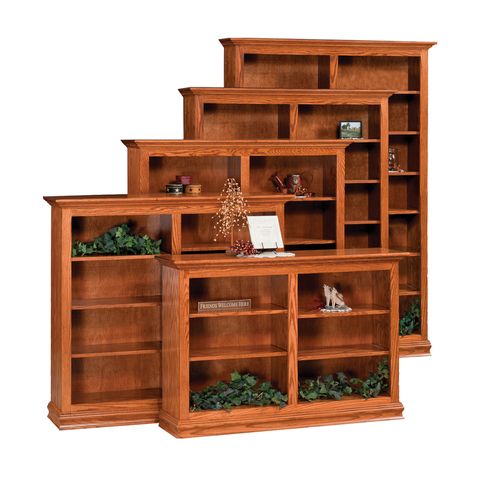 Traditional 48" Open Bookcase