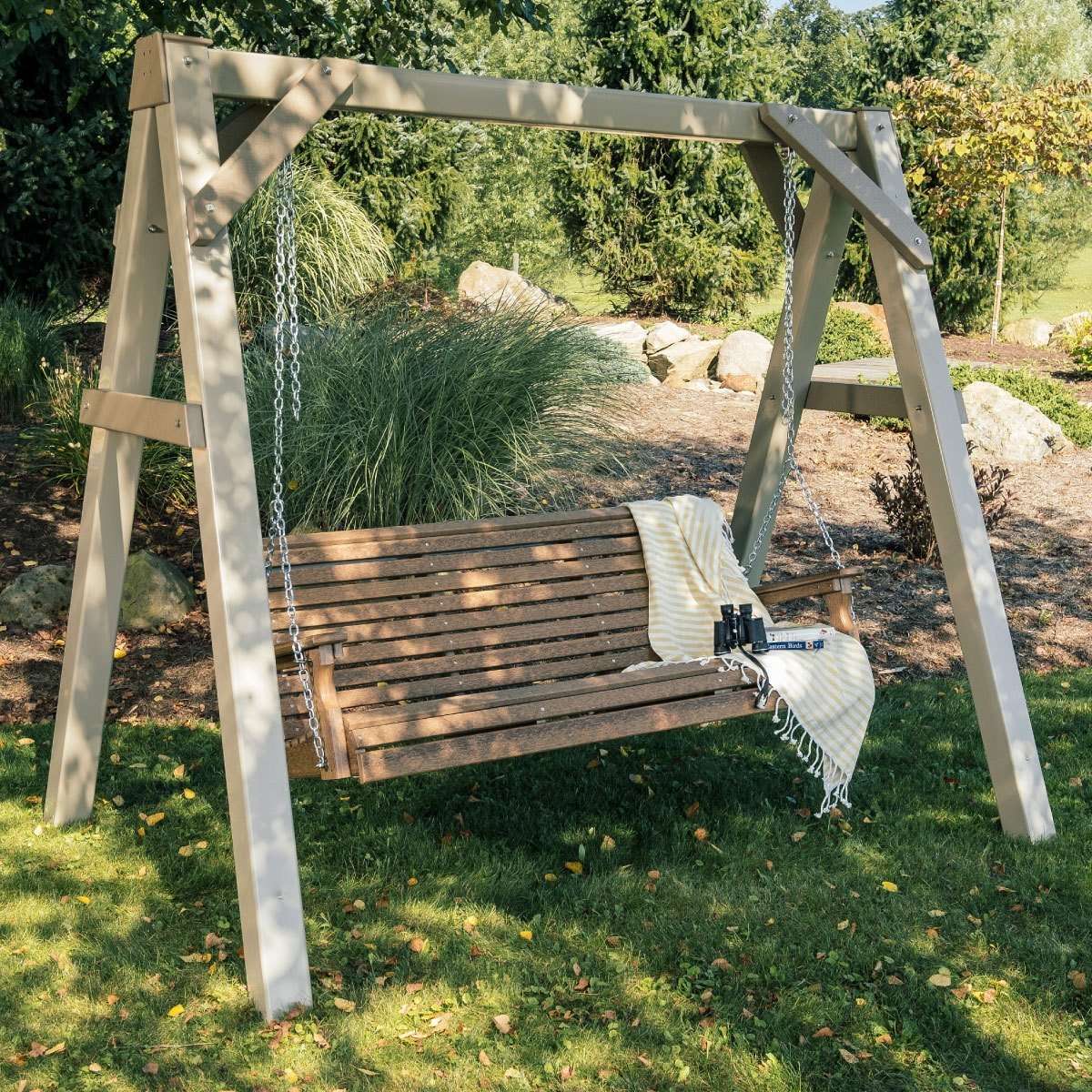 A-Frame Vinyl Swing Stand