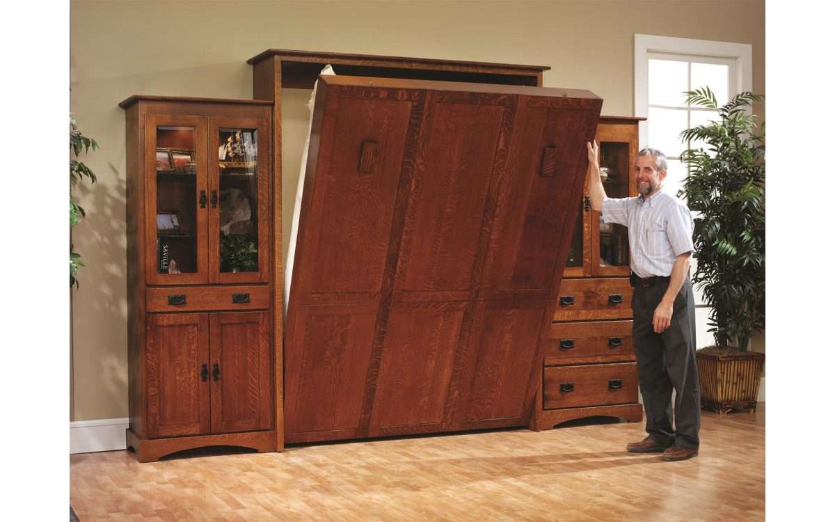 Old English Mission Murphy Wall Bed